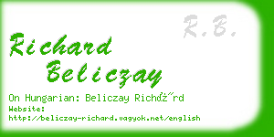 richard beliczay business card